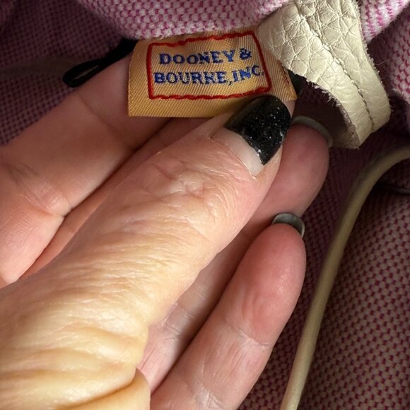 Dooney & Bourke Pebble Leather Grain Logo Lock Shoulder Bag in Bone - Picture 7 of 9